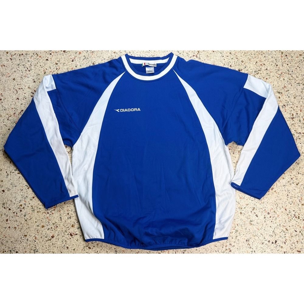Diadora Men's‎ Vintage Embroidered Long Sleeve Performance Pullover Size XL